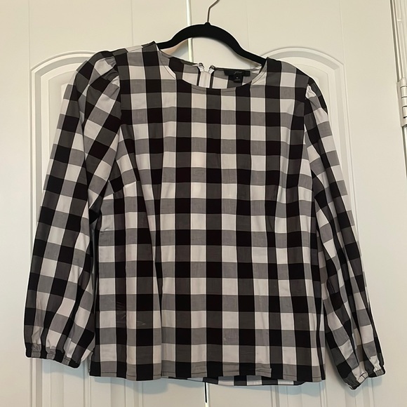 Jcrew Gingham top size 6 - Picture 1 of 1